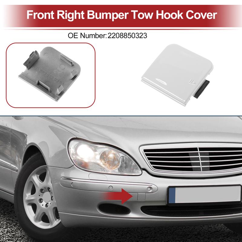X Autohaux Car Tow Hook Cover Cap for MercedesBenz S-Class W220 98-02 No.2208850323 White