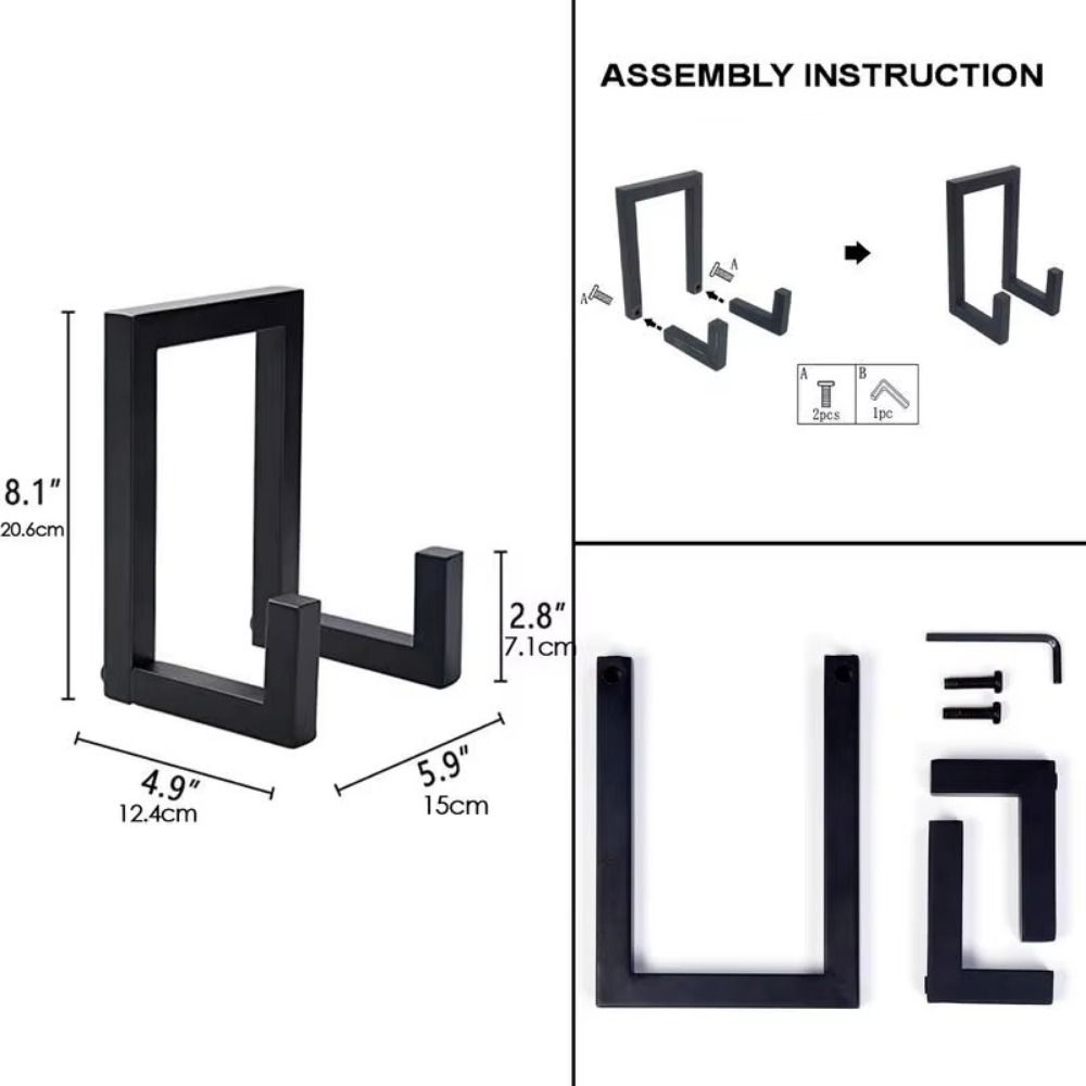 Black Metal Small Vinyl record stand Simple Assembly LP Records Storage Shelf Home