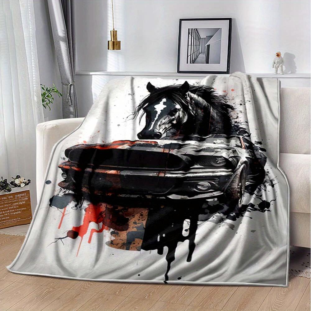 Dark Horse And Rook Blanket Household Multipurpose Blanket Used For Chair Sofa Bed Soft And Warm Giving Friends And Relatives Birthday Graduation Gift