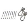 Takasho Stainless Steel Sunshade Mounting Hardware with Carabiner Set of for Exterior and Privacy Screens CLF-15 Hooks, 2, Walls, Balconies,