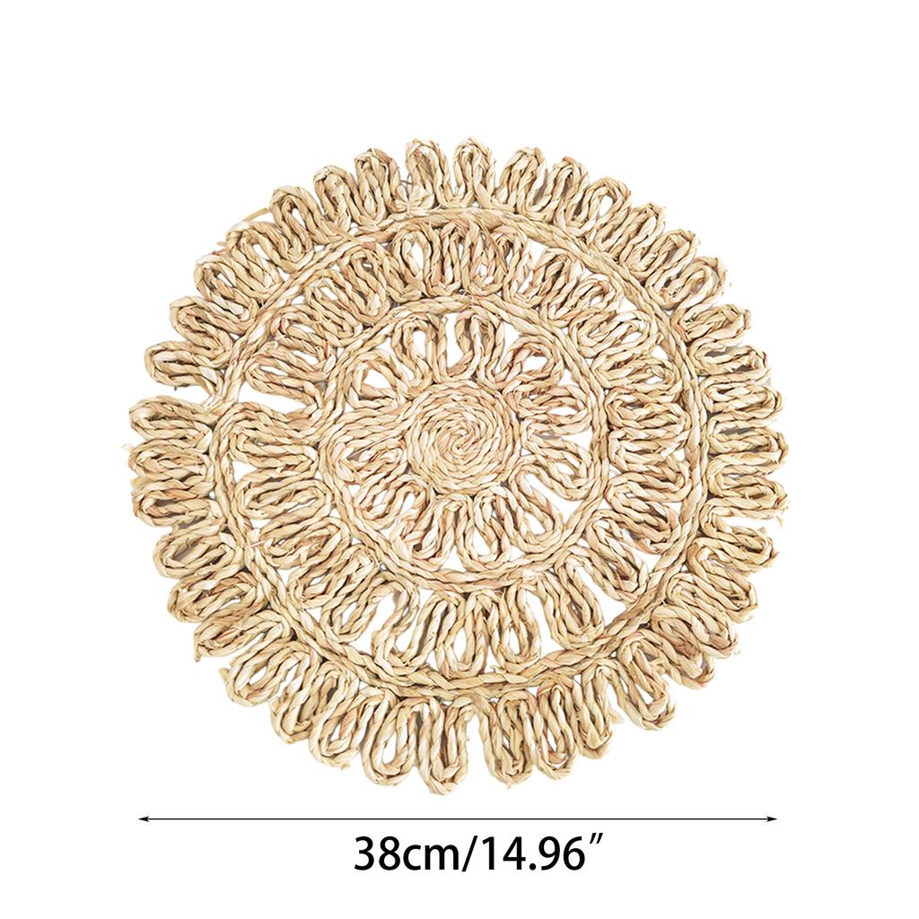 Винтажные настенные украшения из травы Красивые плетеные настенные украшения Ручной работы Круглые подвески-орнаменты из плетеной травы