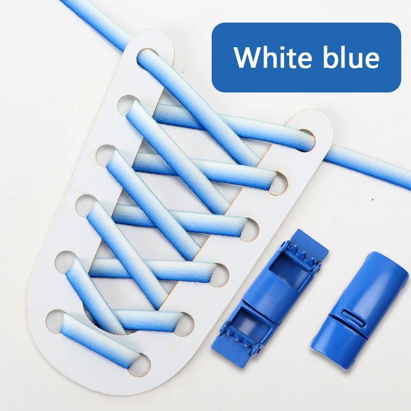 Градиентные эластичные шнурки для кроссовок, магнитные шнурки без завязывания, детские, взрослые, ленивые шнурки для обуви, аксессуары для обуви