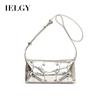 Women's Fashion Spice Girl Style High-end Simple Shoulder Bag, Versatile Silver Messenger Bag