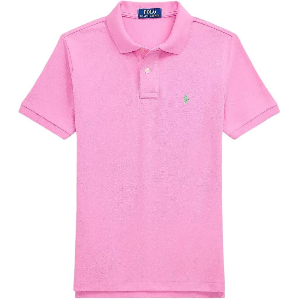 Polo Ralph Lauren Polo Shirt Ss25 Embroidered Logo Cotton Short Sleeve Kids Tops Peach-Pink 323703632-196