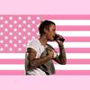 Розовый гобелен с американским флагом