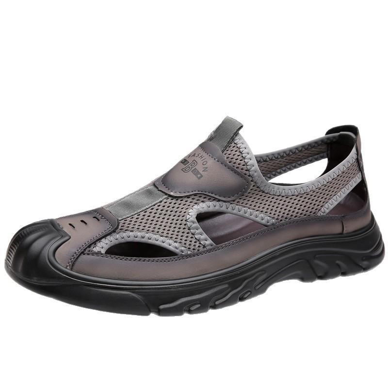 Мужские сандалии 2025 новые летние спортивные повседневные дышащие полые уличные нескользящие легкие перфорированные туфли