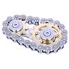Fidget Linkage Bike Chain Spinner Design 2 Gears Fidget Spin Finger Metal нержавеющая сталь прочная механика с гладкими игрушками Fidget для взрослых детей