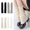 Solid Color Lolita Leg Warmers Crochet Pattern Middle Tube Socks Crochet Socks  Cold Weather