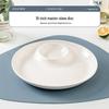 10-inch round dual-compartment plate