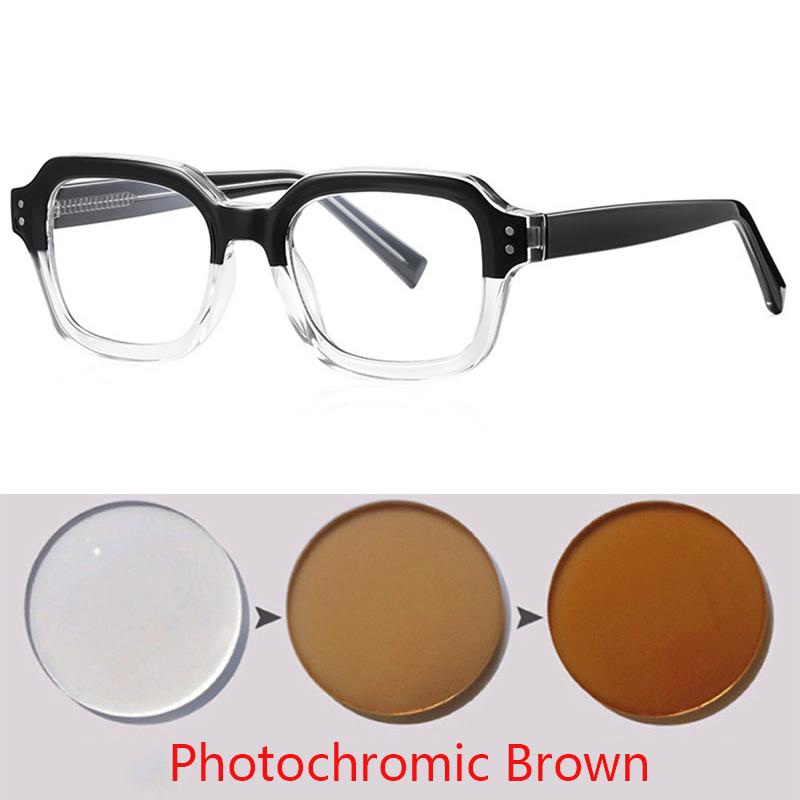 Square Retro British Style Optical Frame European Fashion Eyeglass Frame 0 -1.0 -1.5 -2.0 -2.5 To -6.0