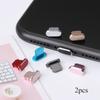 2pcs Universal Dustproof Cover Phone Accessories Dock Anti Dust Plug Port Cap Metal Stopper