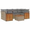 VidaXL Salon de Jardin avec Coussins 7 pcs, Canapés de Terrasse, Ensemble de Meubles de Patio, Mobilier d'Extérieur, Beige 3259882