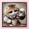 Cute Cat/Dog Full Embroidery Eco-cotton Thread 11CT Printed Cat Cross Stitch Kit Arts DIY Handmade Ornament Home Decor 40*40cm