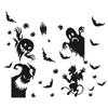 Halloween Wall Sticker 4 Sheet Ghost Bat Spider Black Decal Ornament for Home Festival Party Decoration Gift