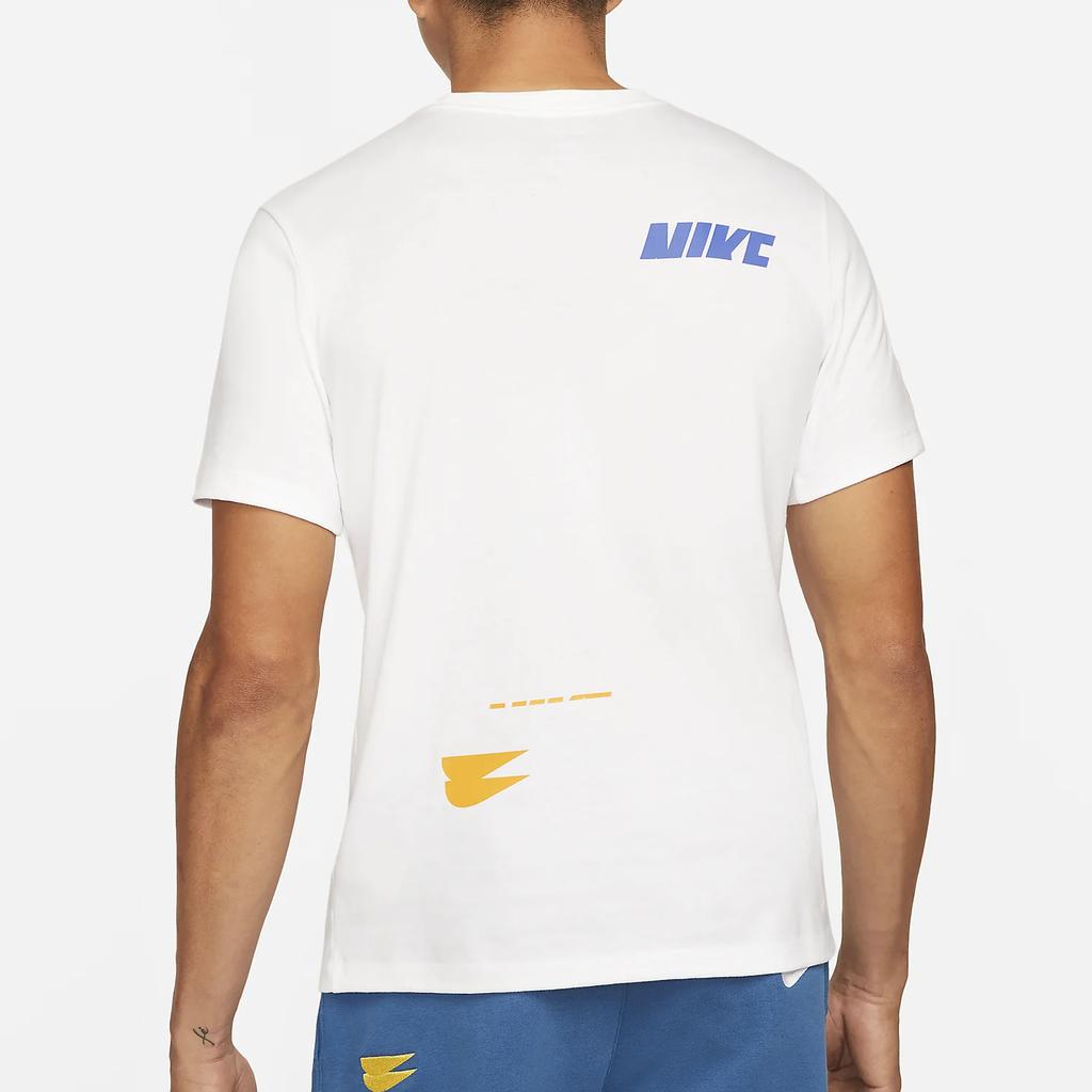 Nike Graphic Print Short Sleeve T-Shirt Men Tops White DM6378-100