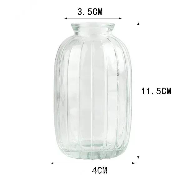 Северная Европа Мини Простая Витражная Ваза Домашнее Украшение Орнамент Бутылка Ароматерапии Гидропонная Цветочная Композиция Ваза