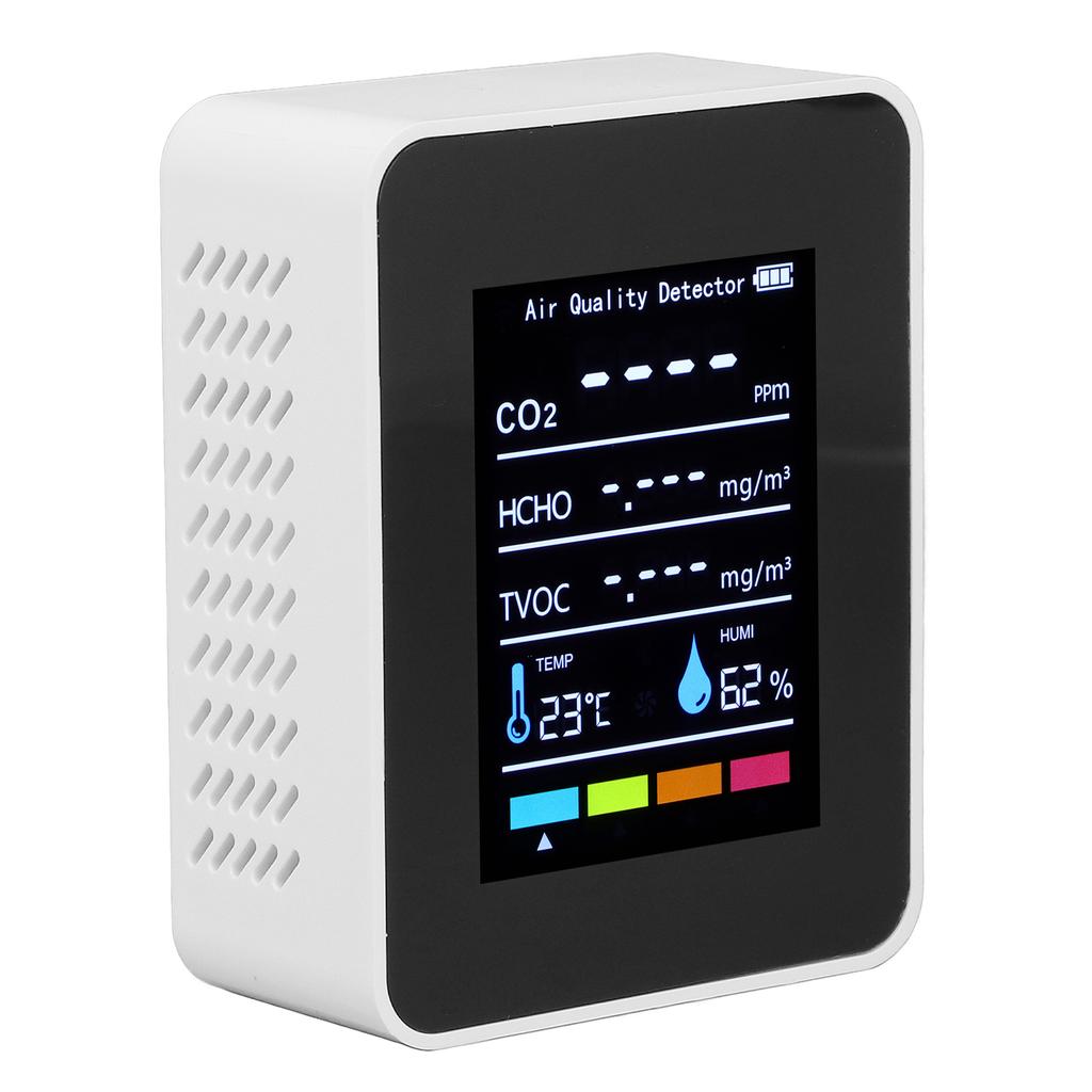 Air Quality Monitor White Semiconductor High Resolution Adjustable Brightness CO2 Detection Sensor