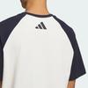 adidas SS25 Повседневная удобная цветная мягкая футболка с круглым вырезом и рукавами реглан унисекс топы белый черный JZ7404