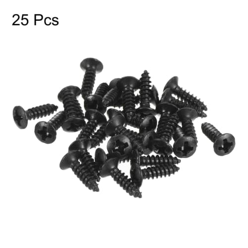 uxcell 25pcs 3mm Electric Guitar Bass Pickguard Screws for SQ, ST, and TL Guitars, Black