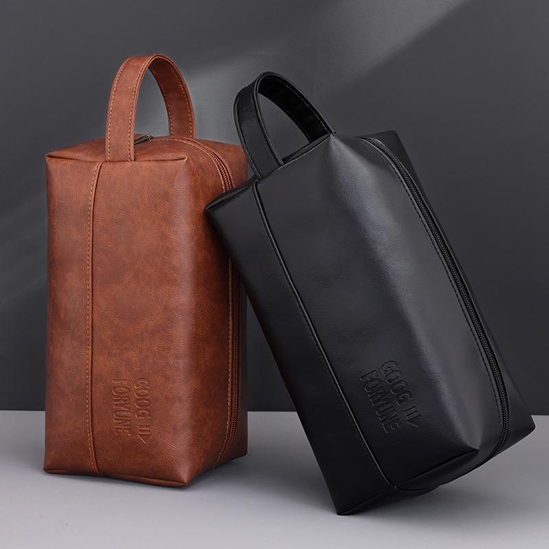 Кожаная косметичка для мужчин и женщин, несессер, мужская подвесная косметичка, дорожная косметичка для путешествий, большая косметичка