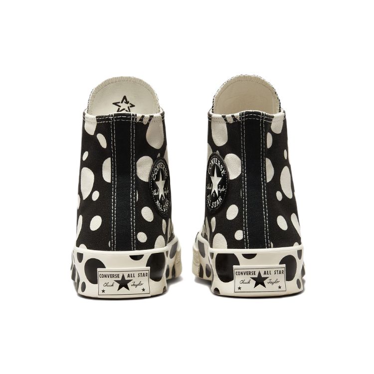 Converse Chuck 70 High Polka Dots - Черные женские кроссовки Egret A01182C
