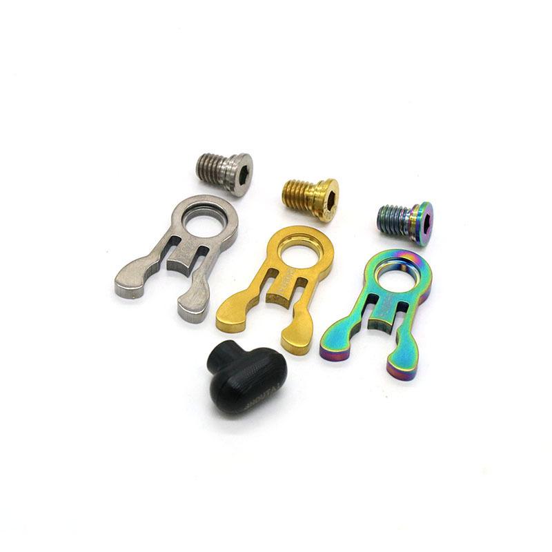 Folding bicycle TC4 Titanium Alloy Catcher Crab Clamp Head Tube Fixing Buckle Titanium Screw For Brompton Bike Cycling Parts