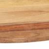 Round Solid Wood Table Top 50 Cm - VIDAXL - Varnished - Brown