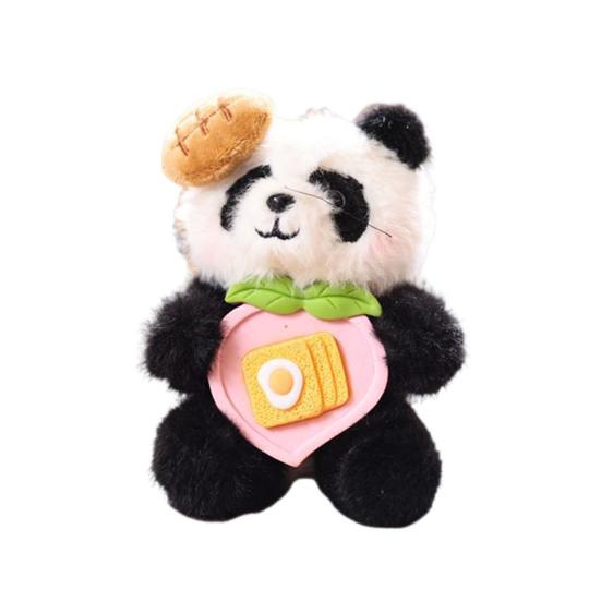 Кукольный кулон Брелок Мультяшный Форма панды Плюшевая кукла Держатель для ключей Легкий брелок Декоративный аксессуар для сумки