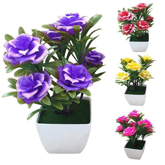 Талос 1 шт. искусственный цветок в горшке бонсай производительность сценический сад домашний декор для вечеринки