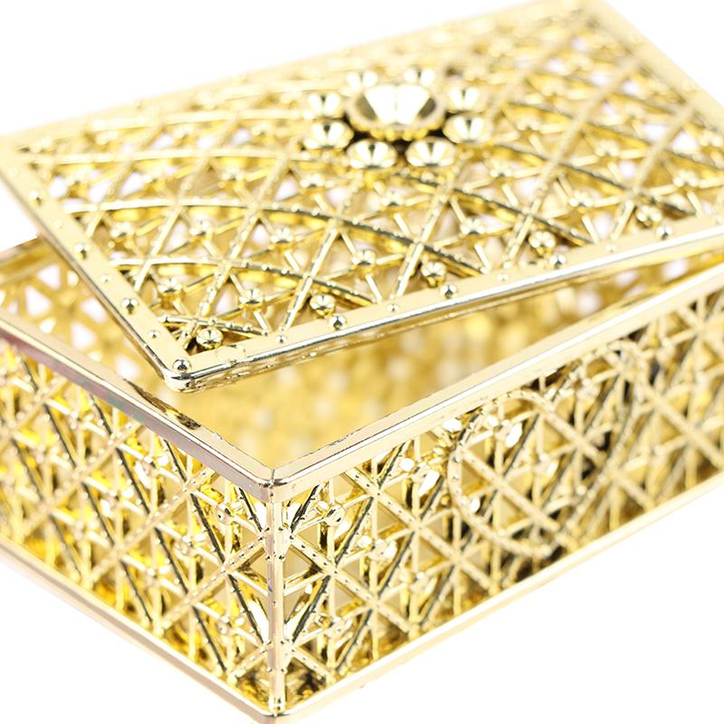Пластиковая полая коробка конфет из золотой фольги, шоколадные подарочные коробки, свадебная коробка