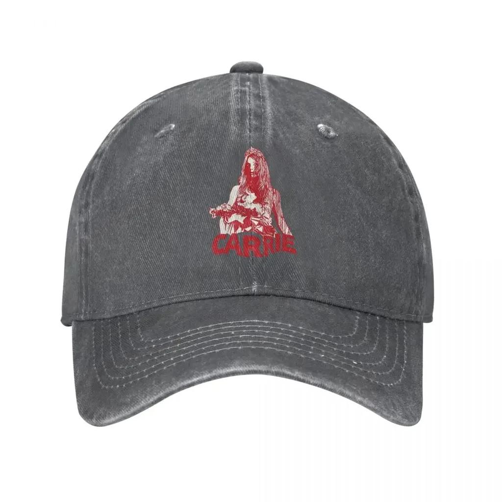 Carrie Horror Movie Red Unisex Style Baseball Caps Distressed Denim Caps Hat Casual Outdoor Running Golf Adjustable Snapback Hat