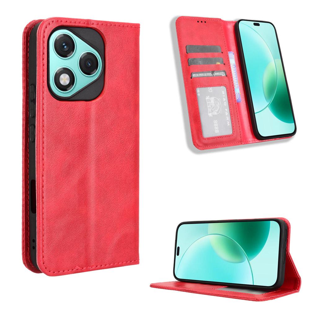 For Honor 400 Lite Retro PU Leather Case Phone Wallet Stand Cover