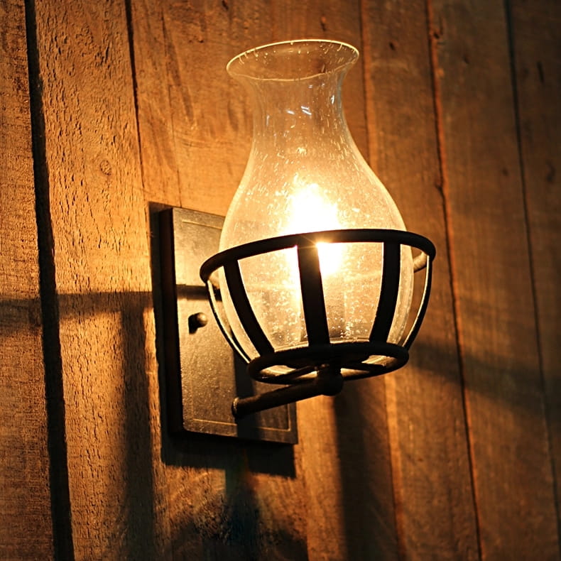 Vintage Jar - large retro wall lamp
