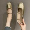 Soft Slippers Women Outer Wear Baotou Half Slippers Sandals Women Mary Jane One Foot Stirrup Flat Bottom Silver Fairy
