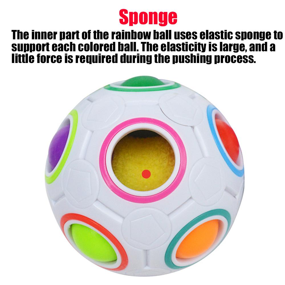 3pcs Creative Magic Spheric Cube Speed Rainbow Ball Puzzles Learning Educational Toys For Children Adult Office Anti Stress Gift