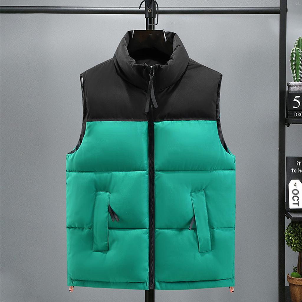 Cotton Vest Men's Autumn And Winter Thickened Warm Vest Color Stitching Waistcoat