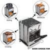 Square Wood Burning Camp Stove Outdoor Survival BBQ Mini Grill BBQ Outdoor Camping BBQ Firewood Folding BBQ Picnic Stove