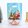 10/30pcs Christmas Gift Bags Cartoon Plastic Candy Cookie Packaging Bag Navidad Decoration for Home Kids New Year Gift