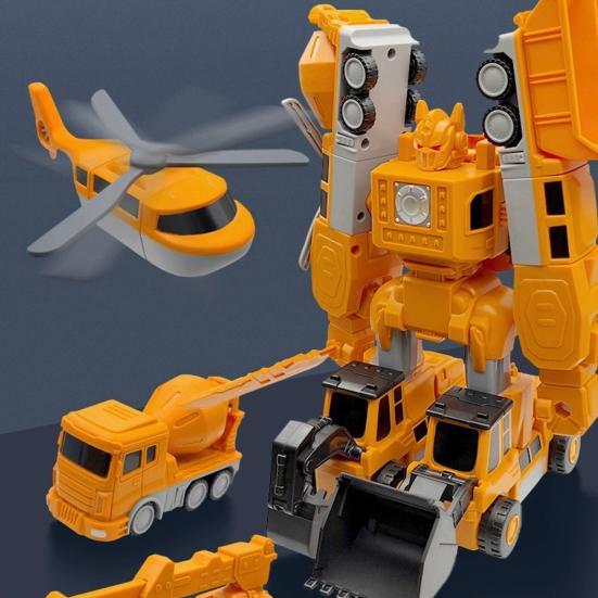 1 набор для детей, трансформирующийся робот-машина, игрушечная магнитная модульная конструкция, модель грузовика, образовательная деформационная инженерная машинка, подарок для малышей и мальчиков