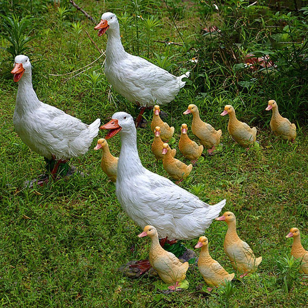For Outdoor LIfelike Large Simulation Duck Resin Crafts Park Landscape Garden Decor Duck Model