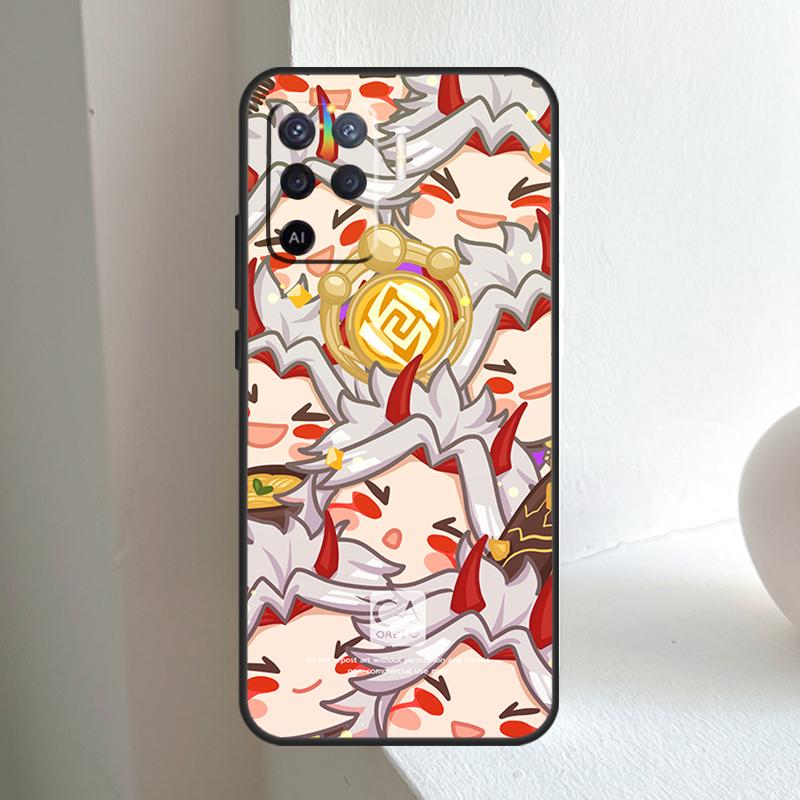Чехол Genshin Impact Аратаки Итто для OPPO A78 A98 A18 A38 A58 A5 A6 Pro A15 A17 A57 A16 A76 A96 A54 A74 A94 A40 A60 A80