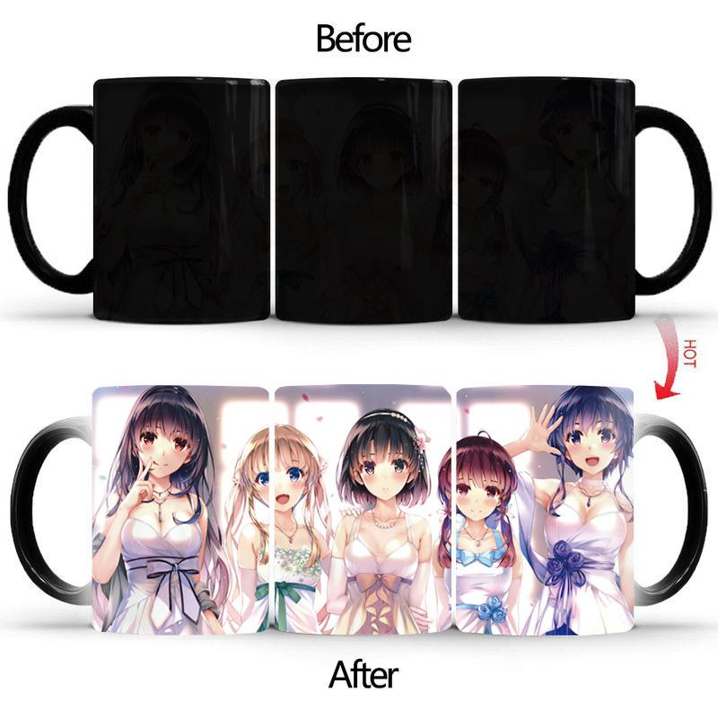 Кружка Sexy Girl, меняющая цвет фарфоровая кофейная чашка BSKT-040, оригинальные кружки, чашки и кружки, персонализированные подарки, посуда для напитков, керамический бар