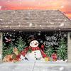 1pc 2D holiday party Christmas banner with snowman, reindeer, cardinal and snowflake designs, no power required-lb