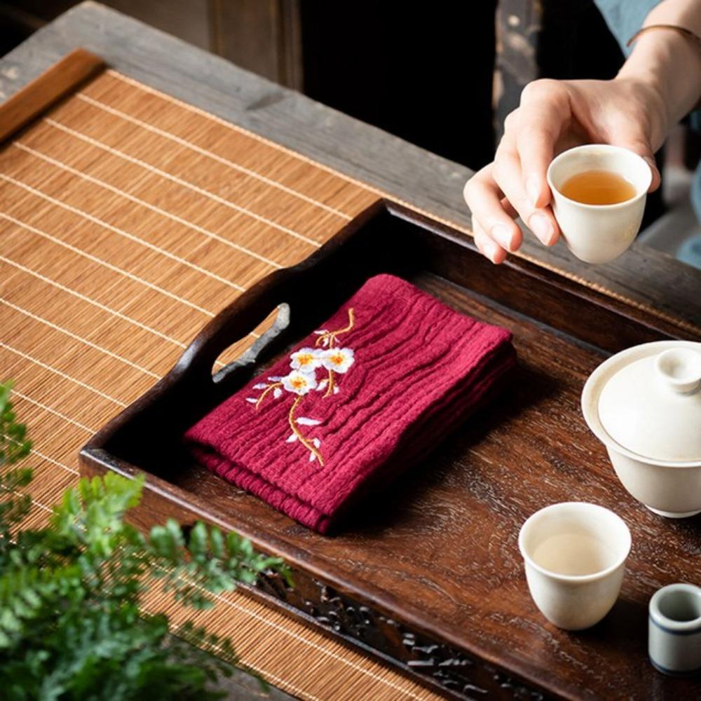 Легкая чайная салфетка Вышивка Хлопок и Лен Чайные полотенца Практичная тряпка для уборки