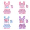 2026 Sleeveless Cartoon Two-Piece Swimsuit for Girls - Toddler and Small Children Skirt Style