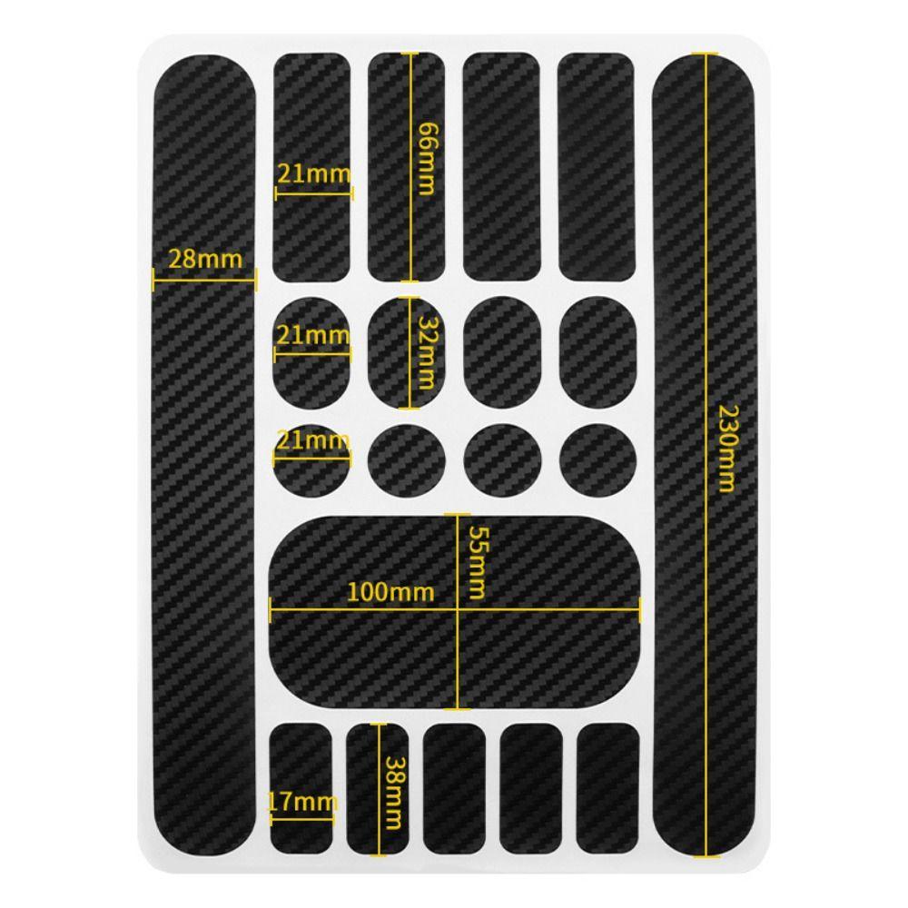 Carbon Fiber Look Bicycle Frame Sticker Water Resistant Frame Guard Patch  Road Bikes