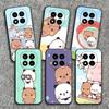 Мультяшный Милый Мягкий Чехол Bubu Dudu для Телефона Xiaomi Redmi Note 12 13 14 15 Pro Plus 11 12S 11S 11T 10 4G Черный Задний Корпус