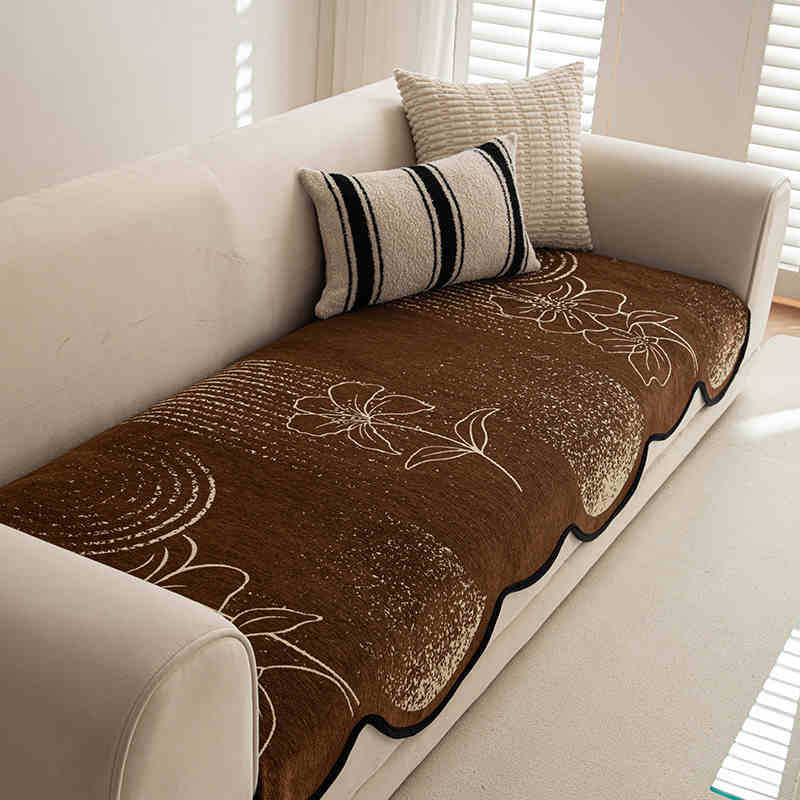 Geometric Milk Silk Sofa Seat Cover Pet Friendly S/M/L/Xl Breathable Sofa Slipcovers Couch Cap Furniture Case Soft