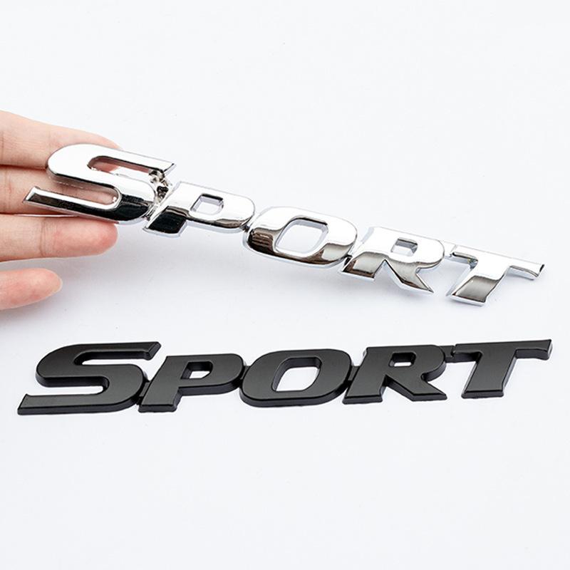 3d Chrome Black Metal Car Letters Carbon Sport Emblem Badge Decal Sticker For Highlander Rav4 Yaris Sport Logo Accessories