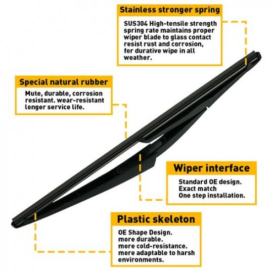 2 комплекта ПОДХОДЯТ для Mercedes-Benz Задний Гладкий Стеклоочиститель Окна SUV Лопатка ML320 ML350 ML550